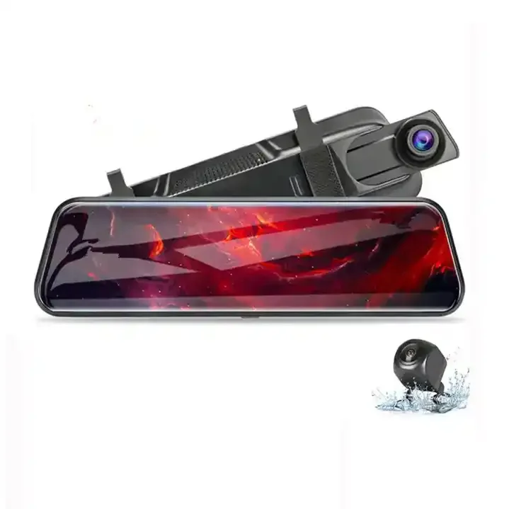 10 Inch Touch Screen Stream Media Car DVR Dash Cam Dual Lens Rear View Mirror Auto Dashcam Video Recorder Car HD Dash Camera