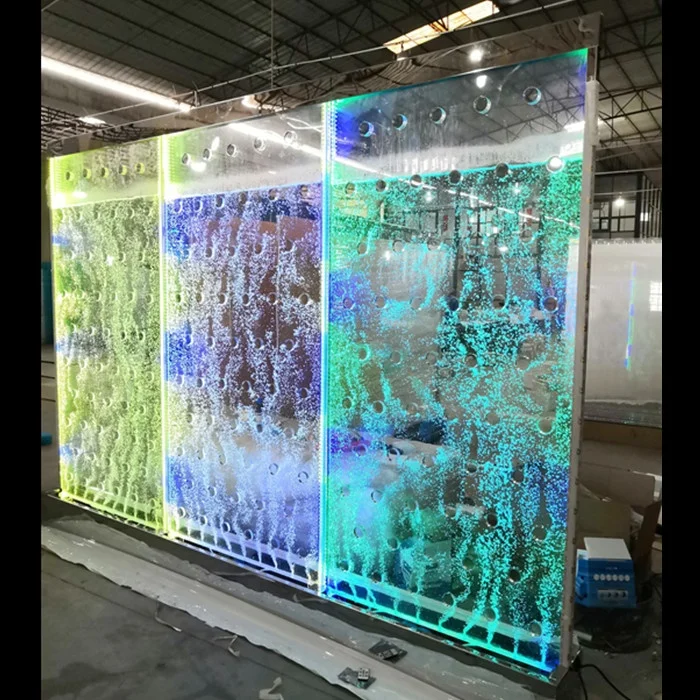 restaurant interior design used LED light water bubble fountain wall restaurant furniture