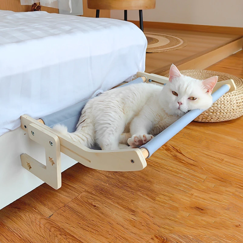 New Original Design Indoor Comfortable Kitten Hammock Perch Foldable Hanging Cat Bed With Cushion