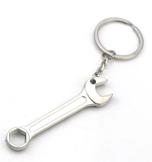 Factory Price Custom Laser Logo 16 Pieces Mini Screwdriver Hammer Spanner Mini Tool Metal Keychain for Promotion