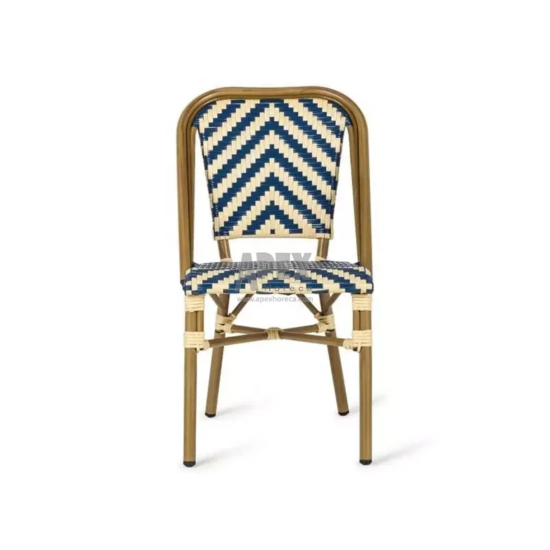 French bistro rattan chairs outdoor dining chair bamboo look wholesale for cafe restaurant