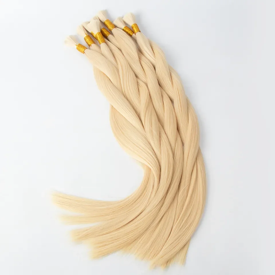2024 Chinese Factory Wholesale 100 Human Braiding Hair Bulk No Weft Cuticle Aligned for