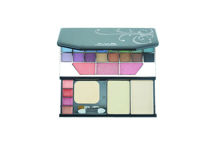 
33 colors waterproof long lasting blusher lip jelly matte glitter eyeshadow palette makeup set with brush and mirror 