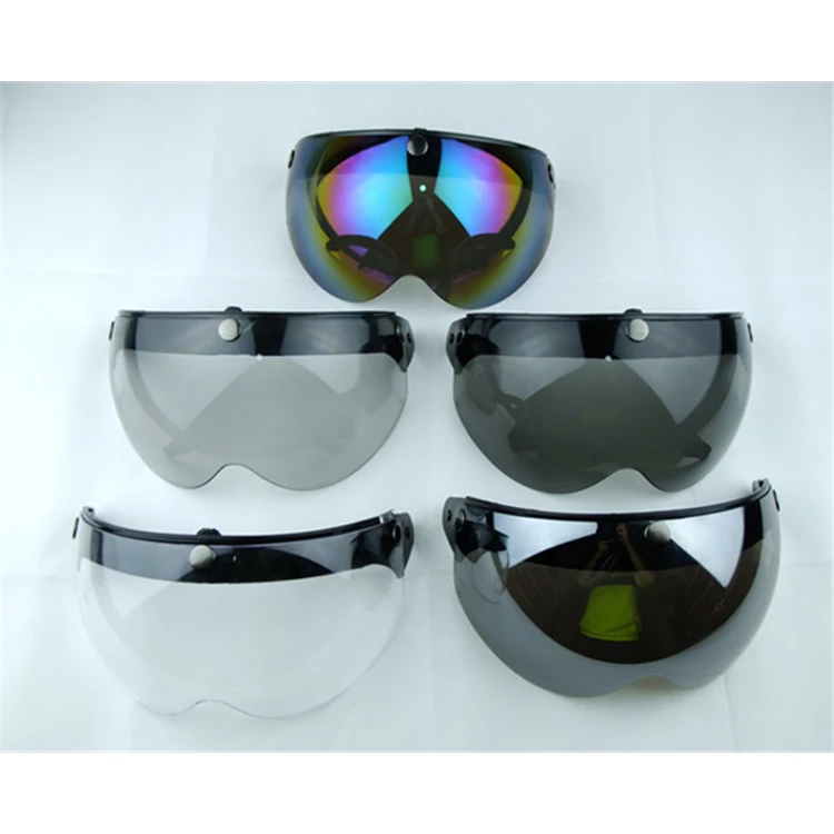 
2021 new open face helmets 3/4 vintage motorcycle helmet shield goggles PC visors for sale 