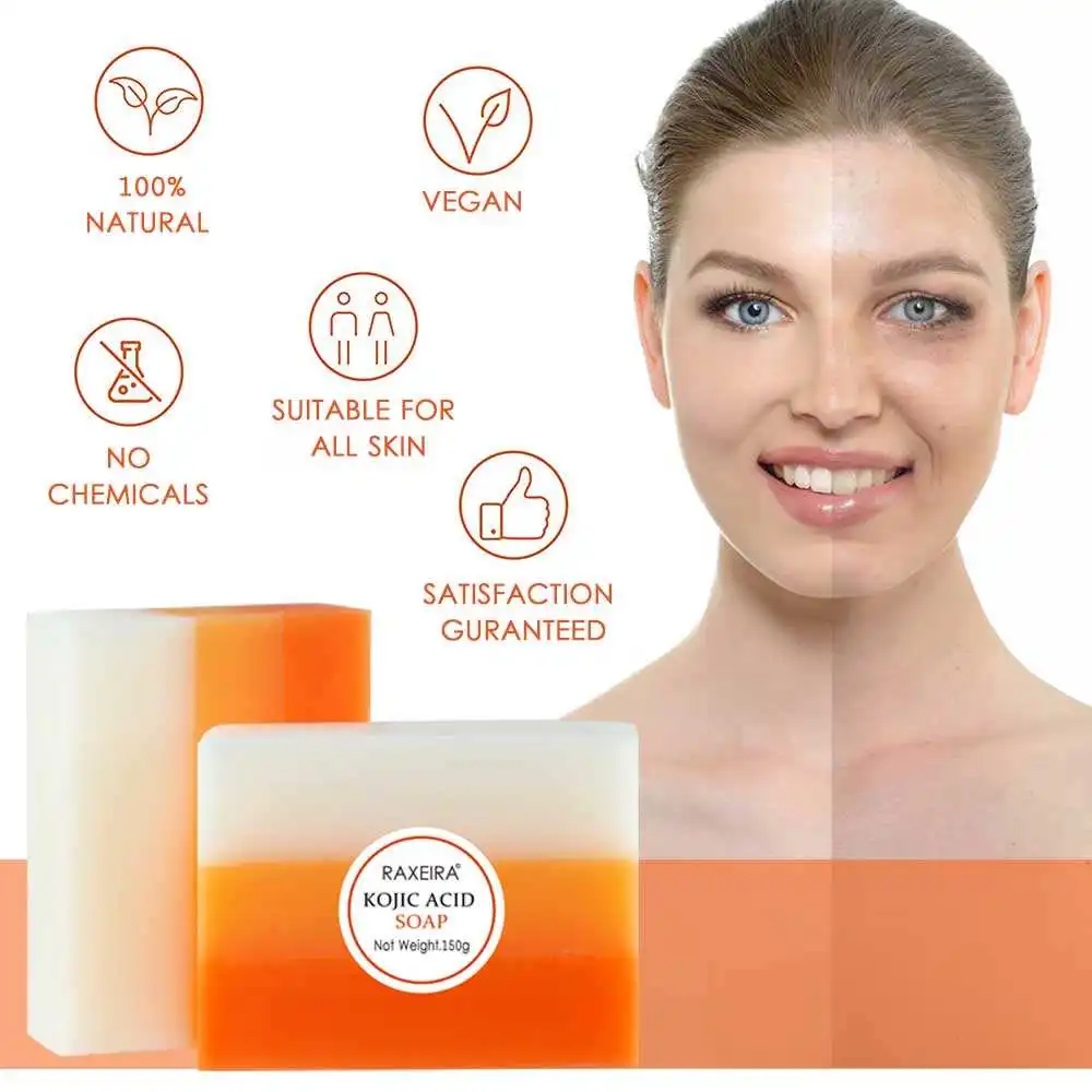 Private Label handmade soap Whitening Skin Lightening Face Bleaching Body Bathing Whitening Kojic Acid Soap