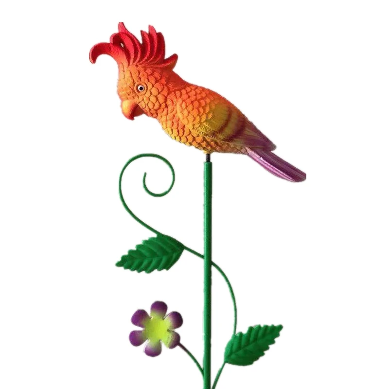 Osgoodway Wholesale High Quality Small Red Parrot Flying Bird  Animal Toys Decor Garden Ornament