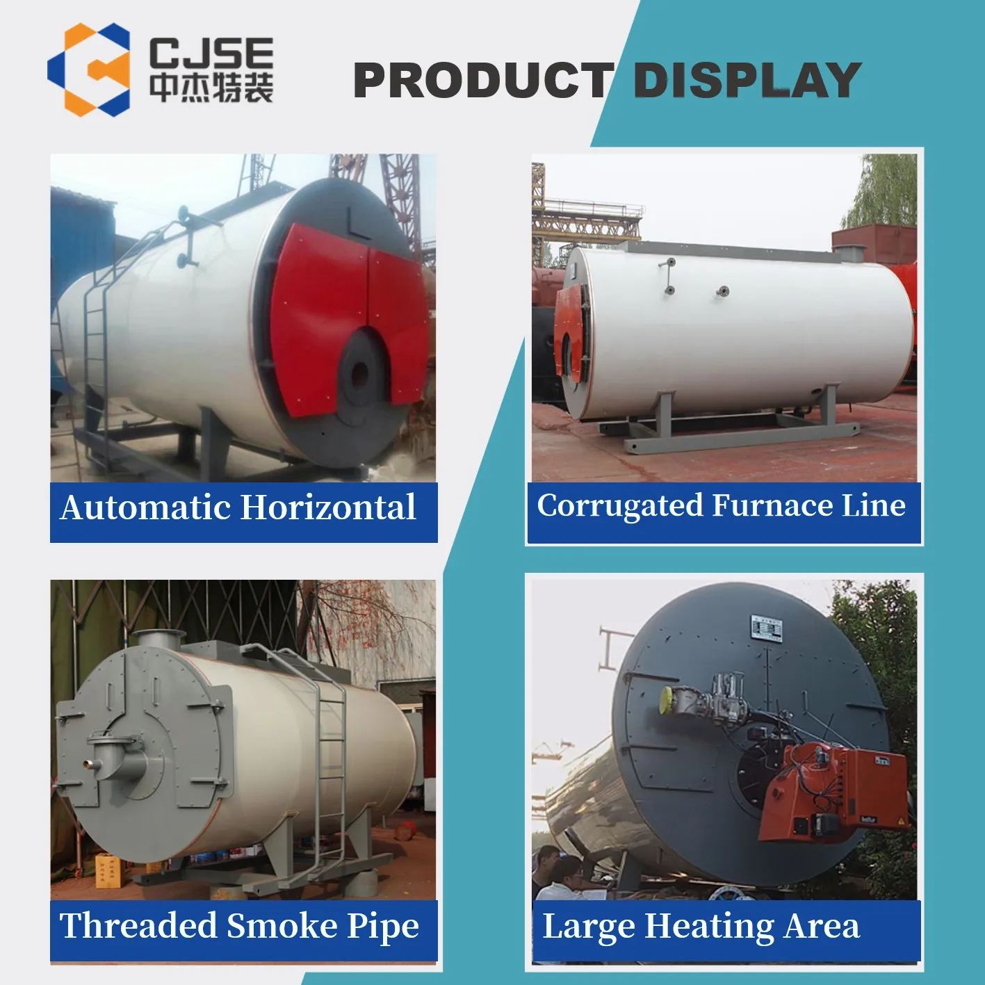 CJSE best price industrial gas fired oil fired China burner steam boilerwns series steam boiler fire tube boiler for industrial