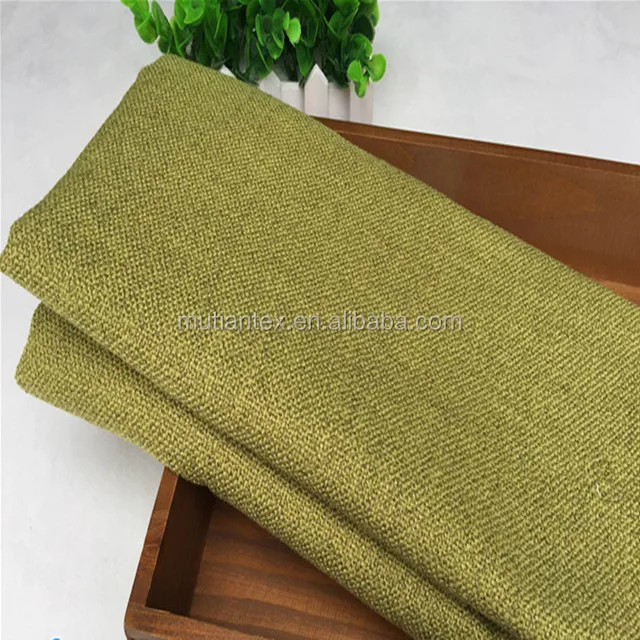 knitting fabric bonded100%polyester faux linen sofa fabric polyester linen fabric for pillows