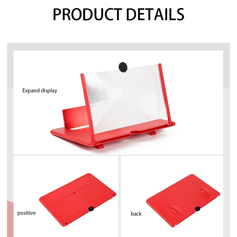 Hot sale Mobile Phone Magnifier 3D Video movie Holder HD 8 10 12  Screen Amplifier Eye protection Mobile phone screen magnifier