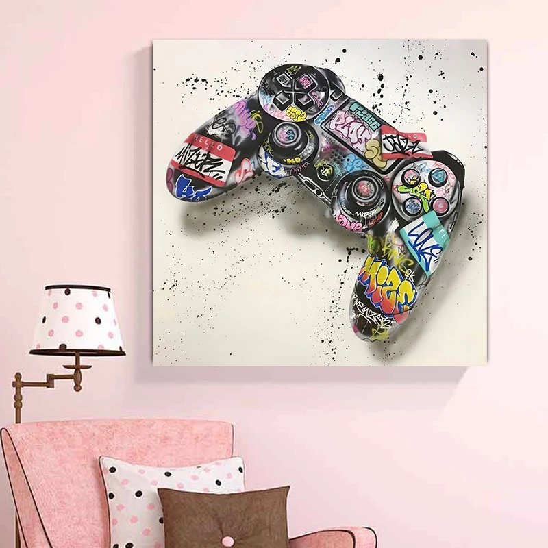 Diy Painting Kit Canvas Print Painting Colors Custom Games Console Printed Painting Wall Art