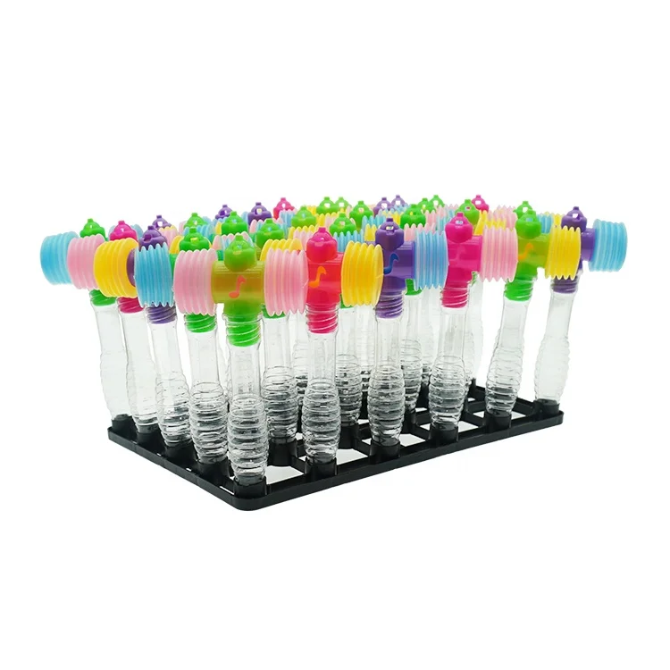 Empty Plastic Candy Toys Tube Container Dispenser with Double Sound Hammer