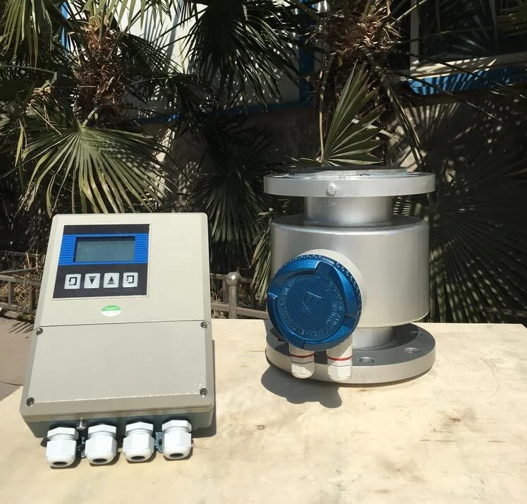 Intelligent 24V Remote IP68 Waterproof Large-caliber 10 Inch 250mm Sulphuric Acid H2SO4 Electromagnetic Water Meter Flowmeter