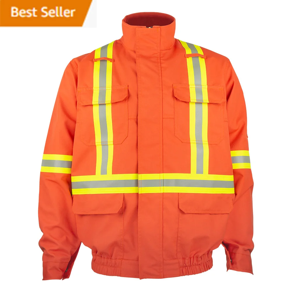 III A 93% Meta Aramid 5% Para Aramid 2% Antistatic Workwear Inherent Fire Retardant Working Flame Resistant Nomex FR Jacket