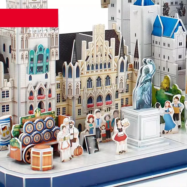 Customized 3D Jigsaw Puzzles Famous City Building Assembles for Kids and Adults DIY Toys