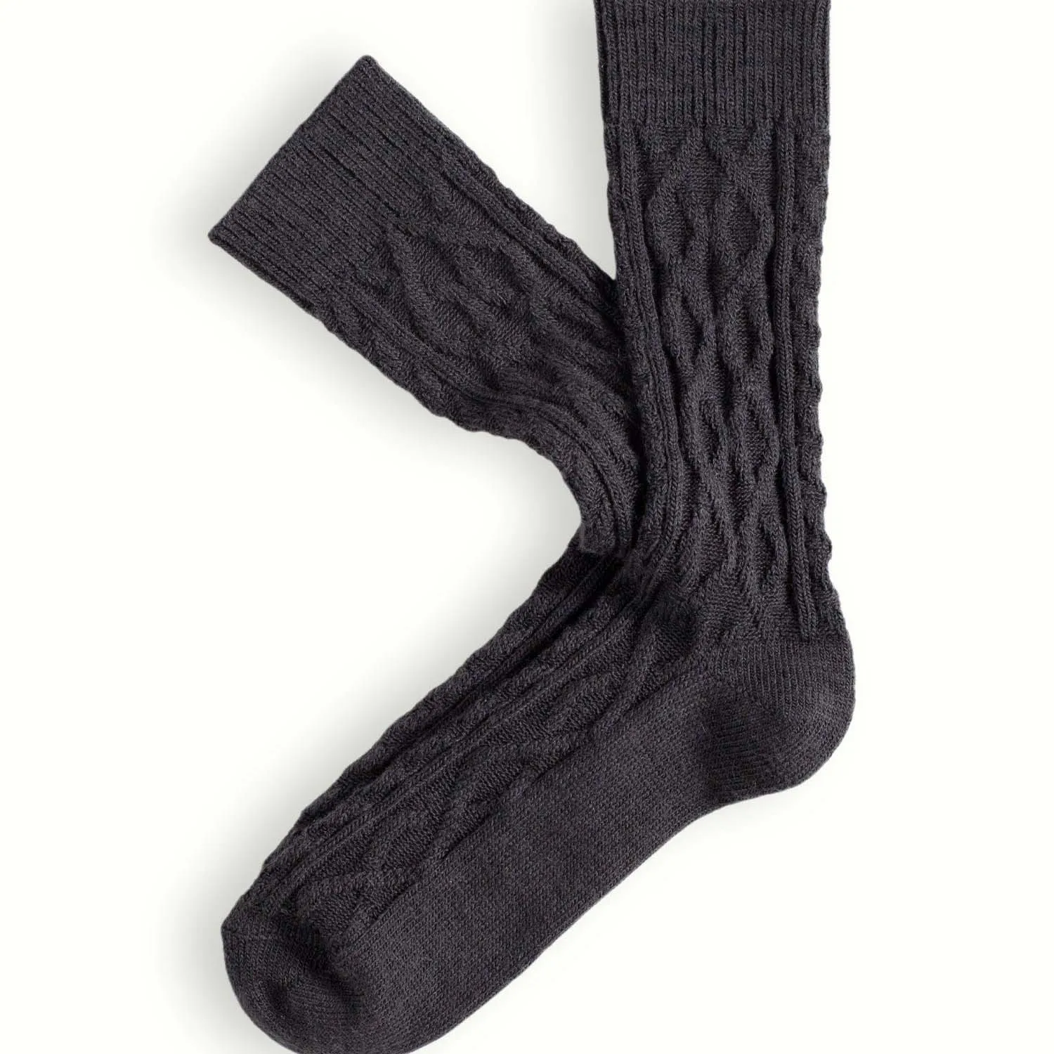 High quality custom jacquard cashmere solid color unisex knitted sock