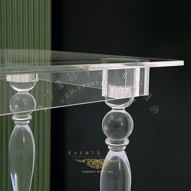 High Quality Rectangle Acrylic Cocktail Table Transparent Bar Furniture