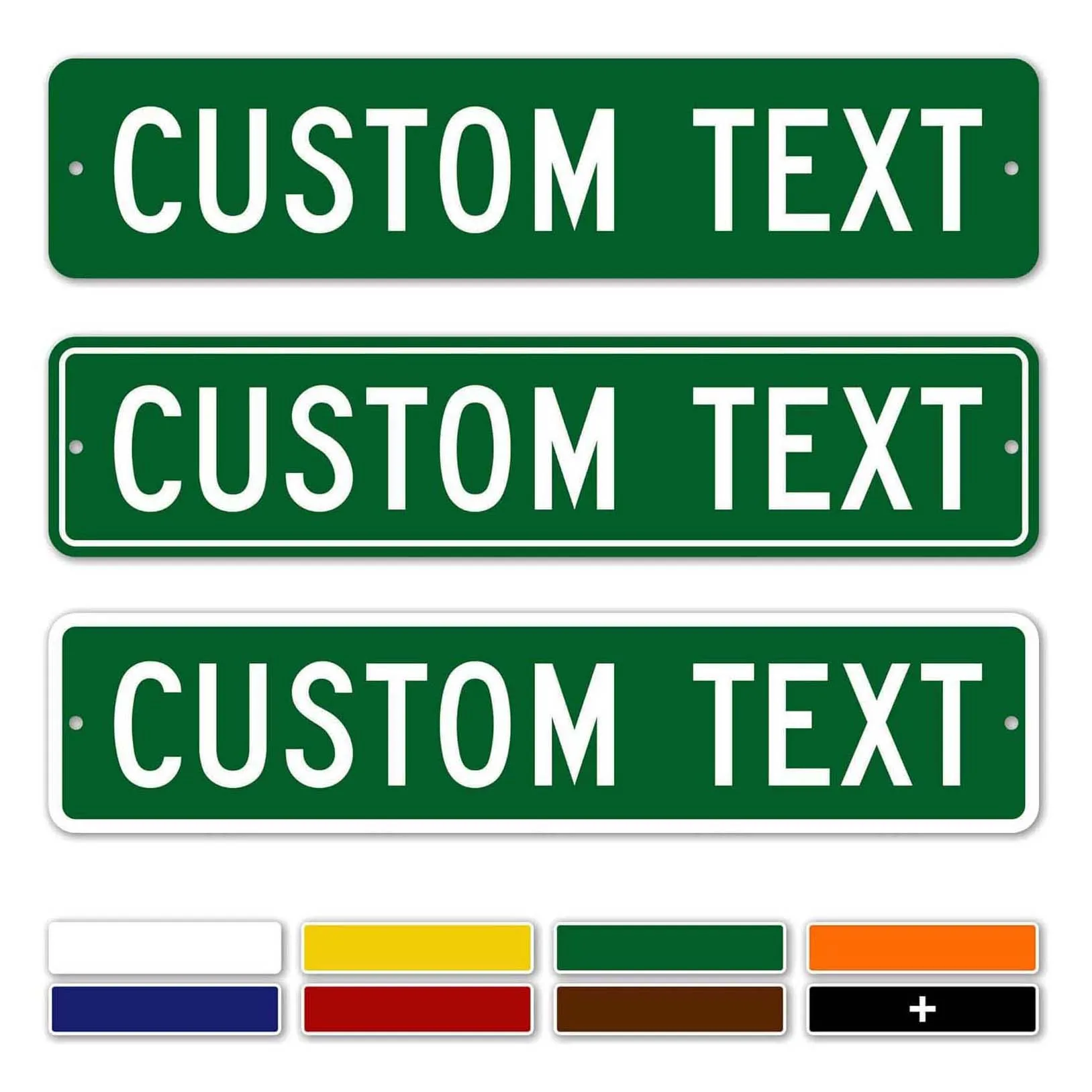 Custom Street Sign Road Sign Address Sign 8 Colors Reflective Option, Mounting Options, 4x18 Inch Thick Rust