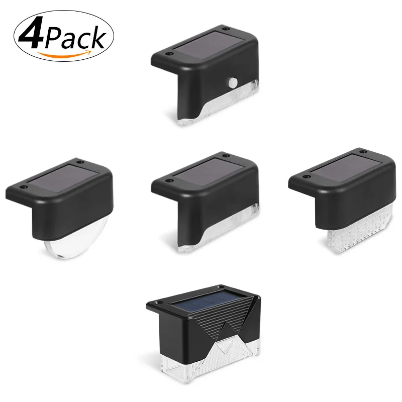 Mini Patio Solar Lighting Stairs Deck Step Lights Outdoor Garden Recessed Waterproof Surface Mounted Led Solar Fence Lamp