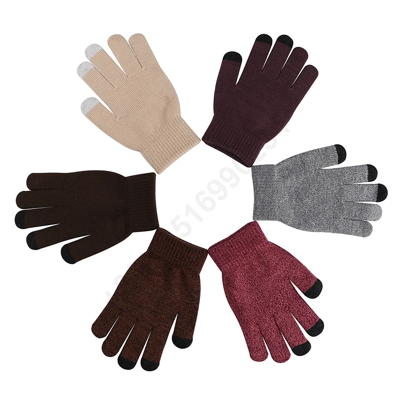 Оригинальные японские корейские стильные новые кашемировые вязаные перчатки с начесом женские жаккардовые перчатки для сенсорного экрана сохраняют теплые зимние перчатки
