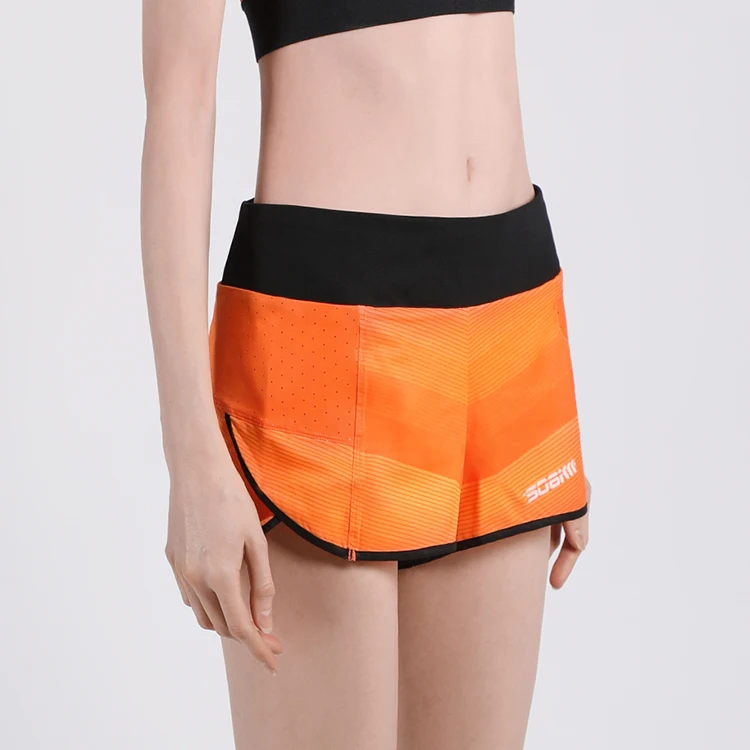 
2020 Wholesale Women Custom Gym Yoga Fitness Shorts Pants Breathable Laser Cut Fabric Womens Running Shorts 