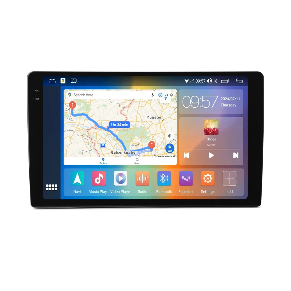 Android 12 2K QLED Screen Car Video 2din Universal Autoradio For All car GPS Fakra Voice control 360 CAM Player