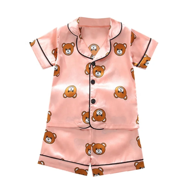 
Infant Baby Boys Girls Summer Sleep Clothing Set Short Sleeve Cartoon Print sleepwear pajamas set 