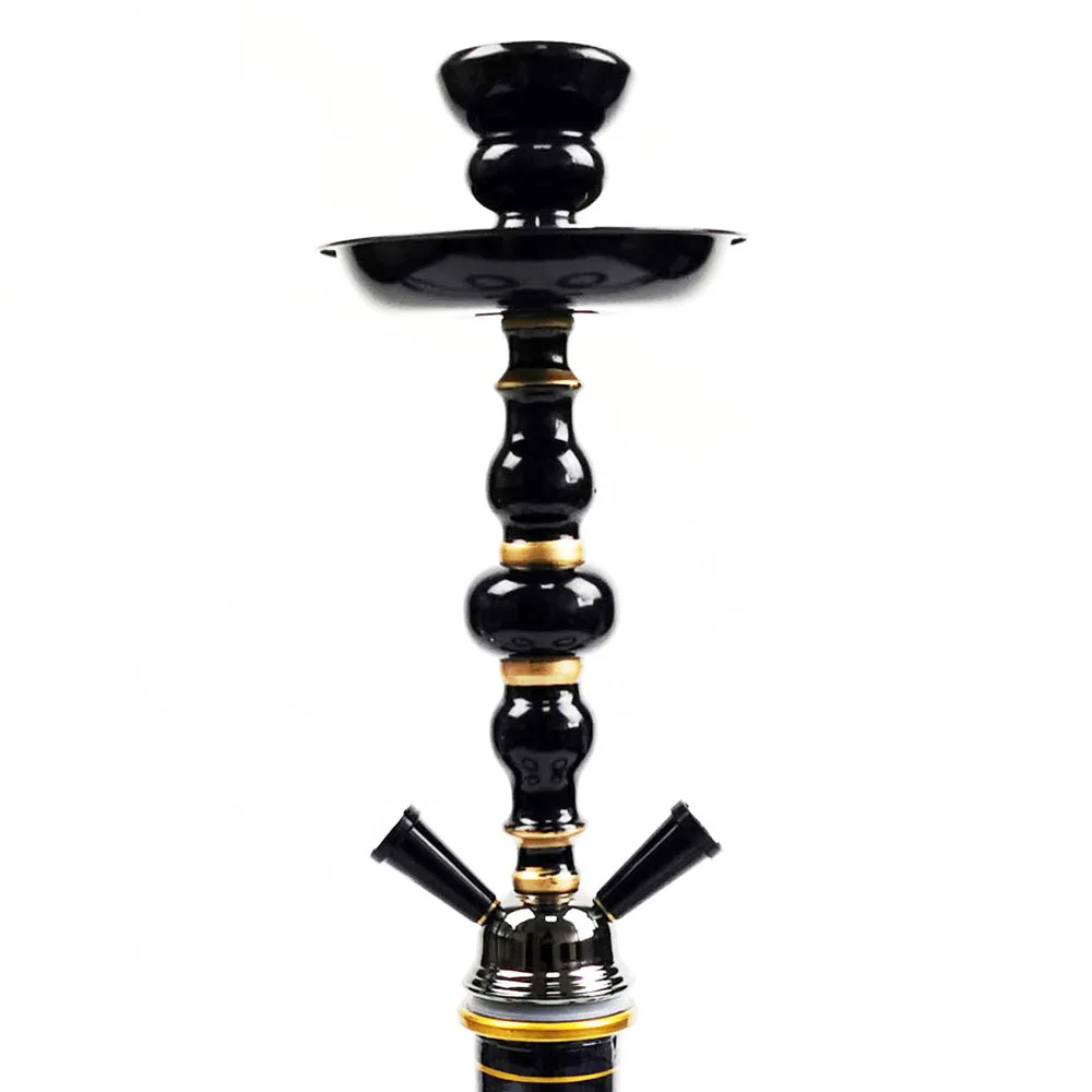 Hot Selling Small Size Two Person Special Design Black Retro Smoke Hookah Smoke Shop Shisha with Bowl Hose