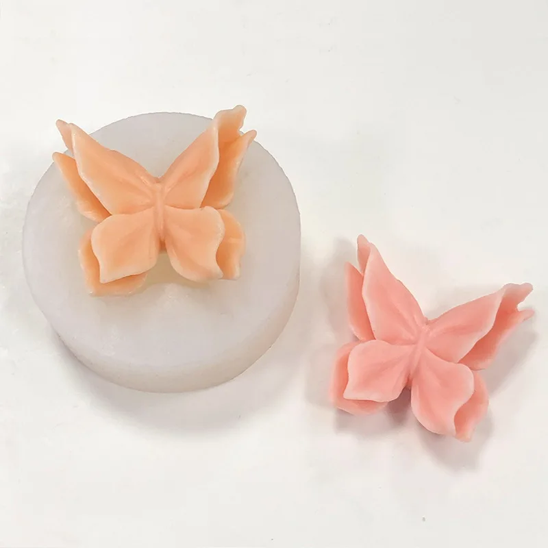 DM968 Double Winged Butterfly Epoxy Resin Molds 3D Butterfly Aromatherapy Candle Plaster Silicone Mold For Home Decoration