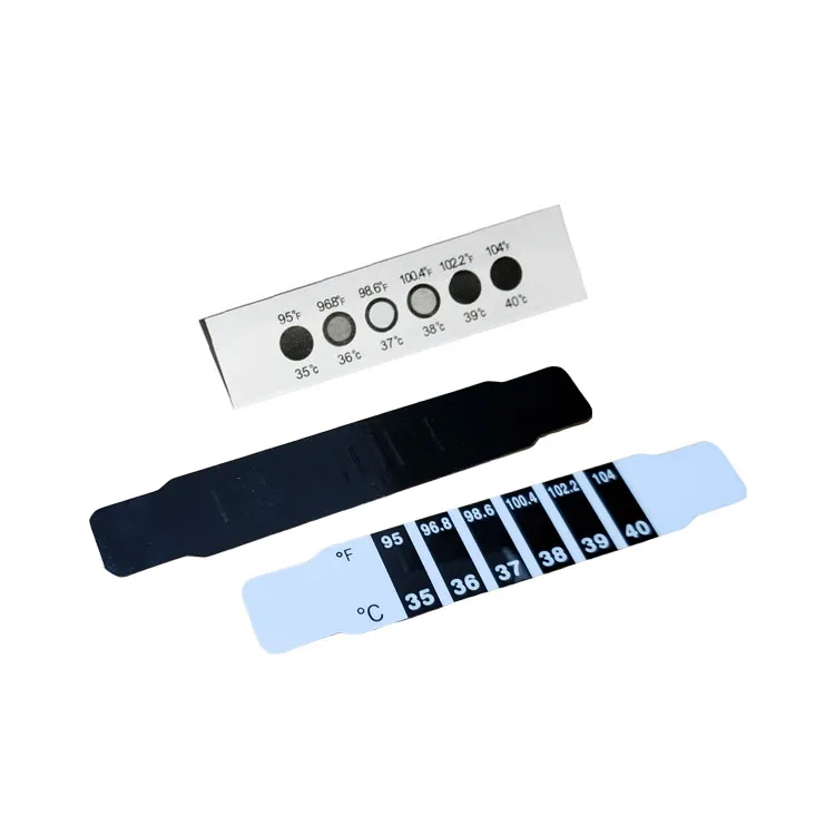 Custom Logo Printing Forehead Liquid Crystal Baby Thermometer Strip Sticker