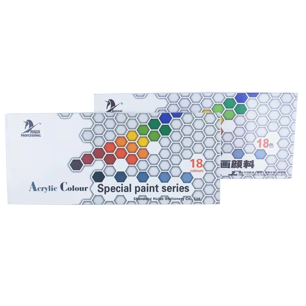 18 colors Art Craft Paints for Artists Kids Students Beginners & Painters, Canvas Halloween Pumpkin Ceramic Wood Rock Painting