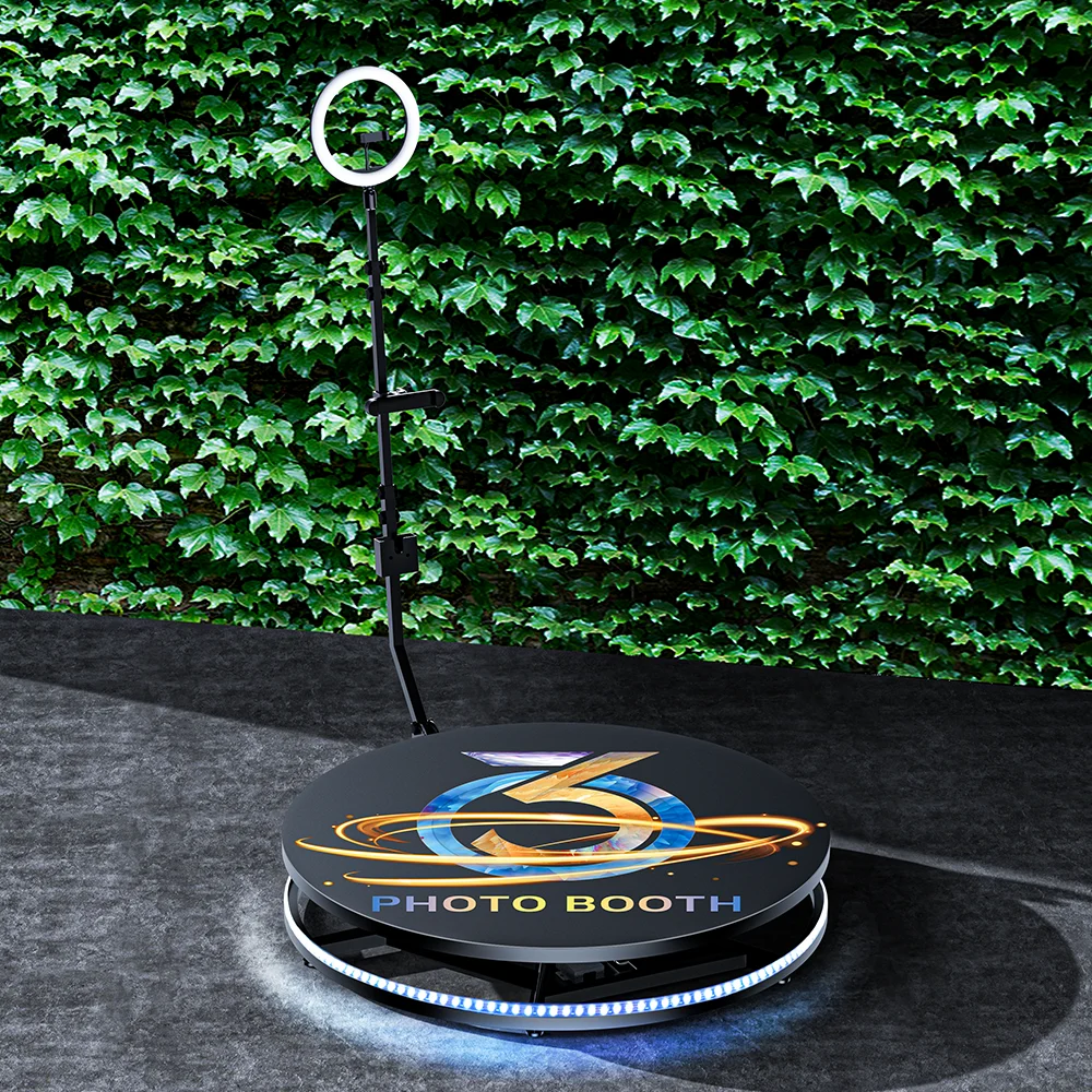 Rossmine latest model 360 selfie photo booth  video shooting 360 degree  camera  booth for party and event