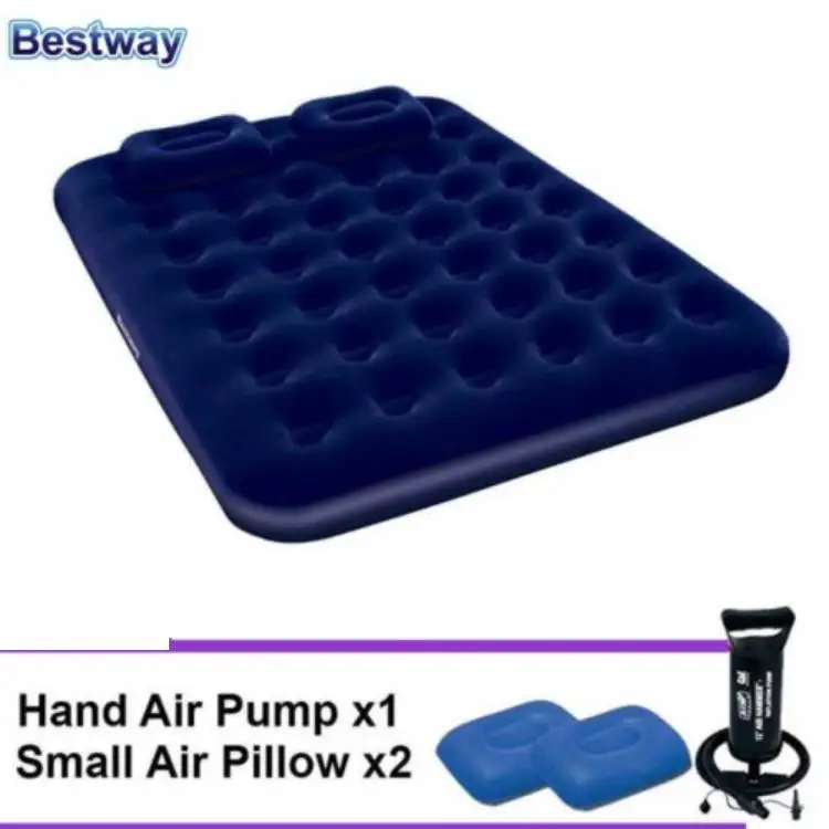 Fashionable comfortable camping inflatable relax flocked air bed