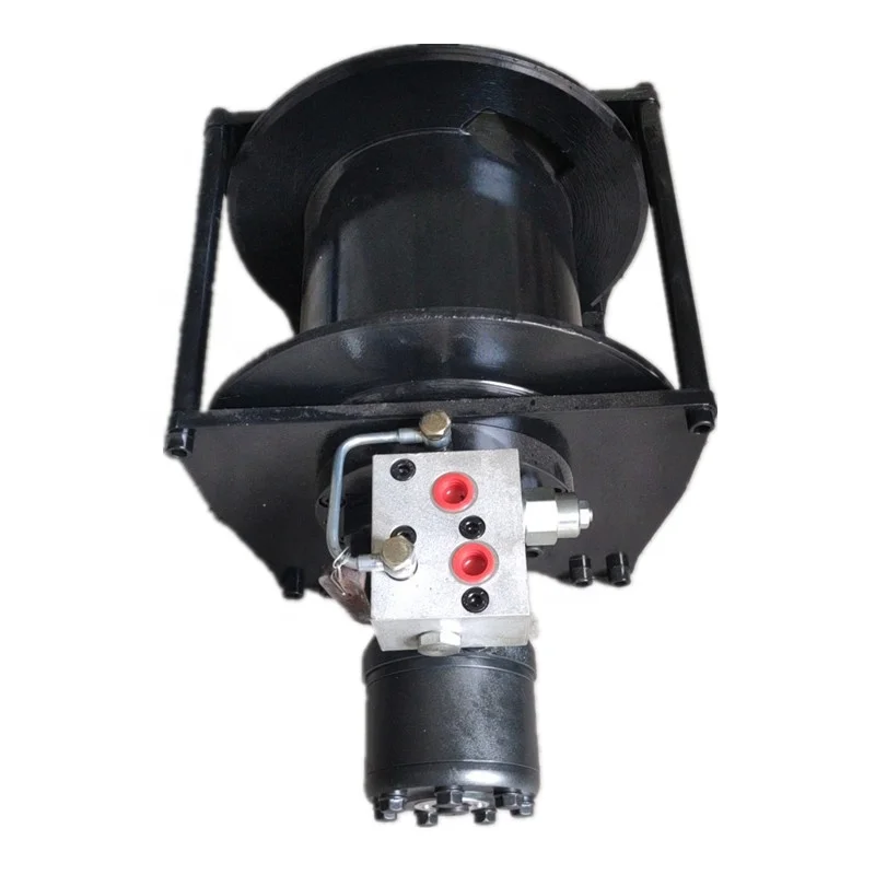 hydraulic wire rope lifting hoist winch wheel traction small crane hydraulic winch 3ton