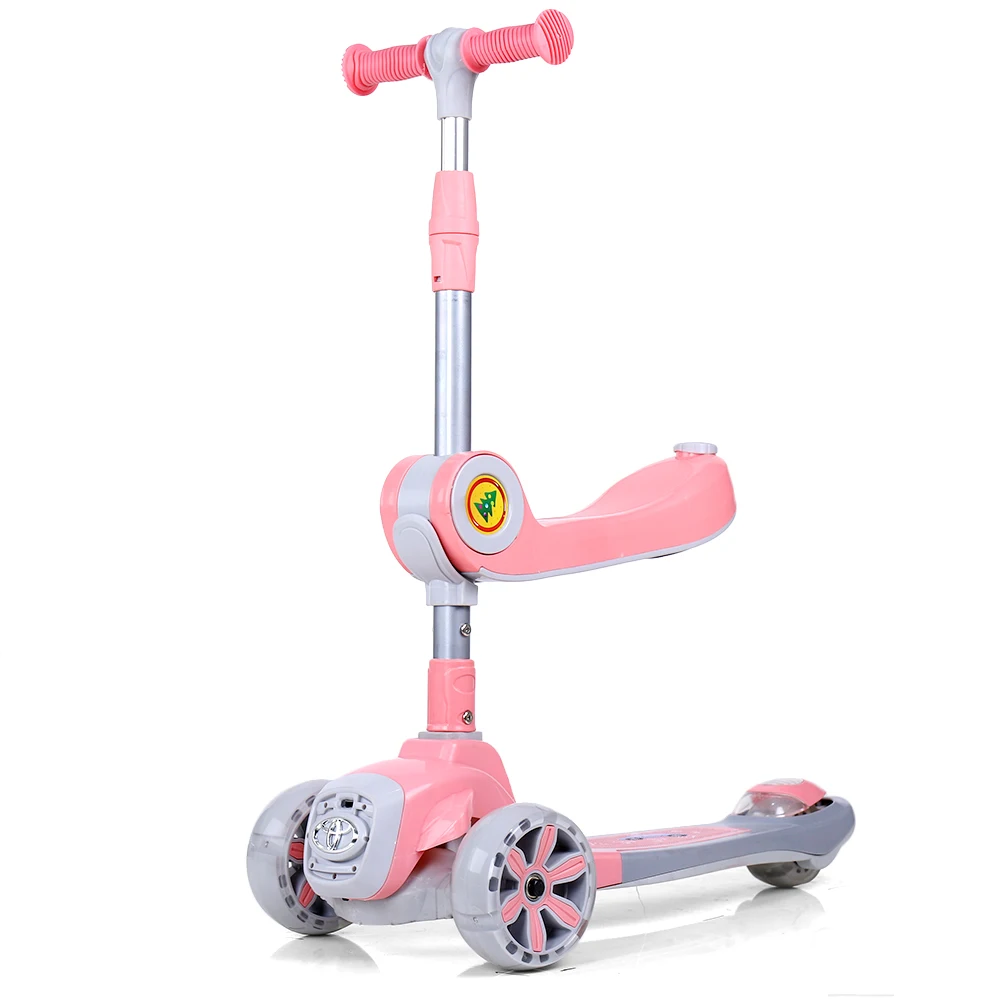 2022 Customized Cheap 3 Wheels Electric Folding Scooter Spray Bubble Kids Kick Toddler Foot Scooters For Scooter Christmas Gift