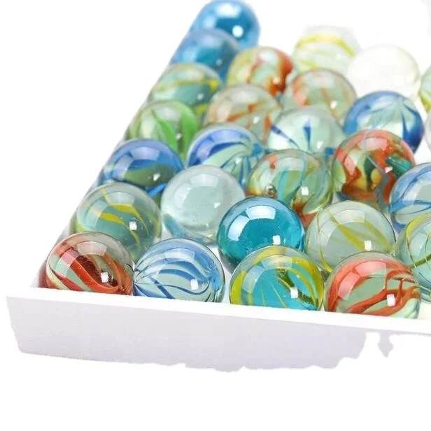 Hot sale 11mm 14mm 16mm 25mm Glass marble ball for kids playing game machine colorful marbles ball