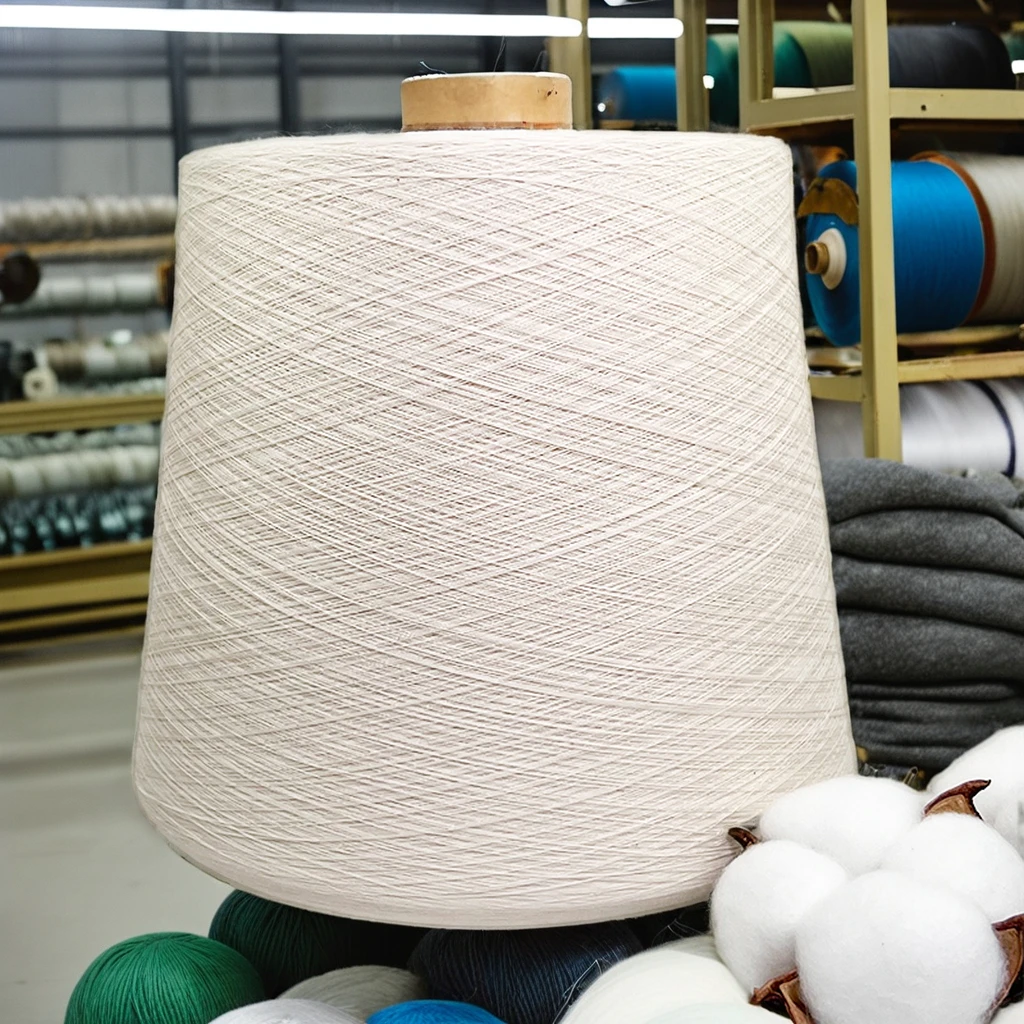 CVC 40S/1 Spun Yarn 60% Cotton 40% Polyester Melange Low Price Chinese Supplier