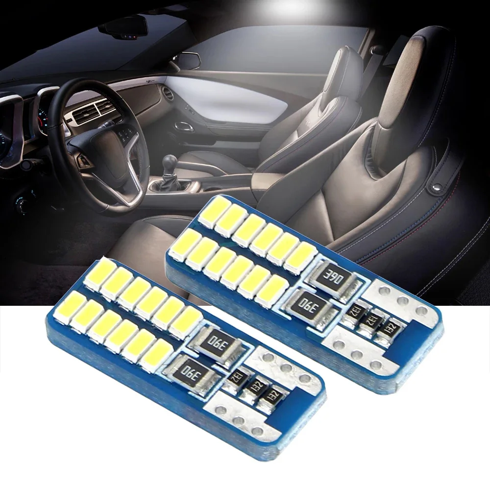 Высококачественная Светодиодная лампа CANBUS T10 24smd для автомобиля без ошибок 3014 12 В сверхъяркая габаритного освещения