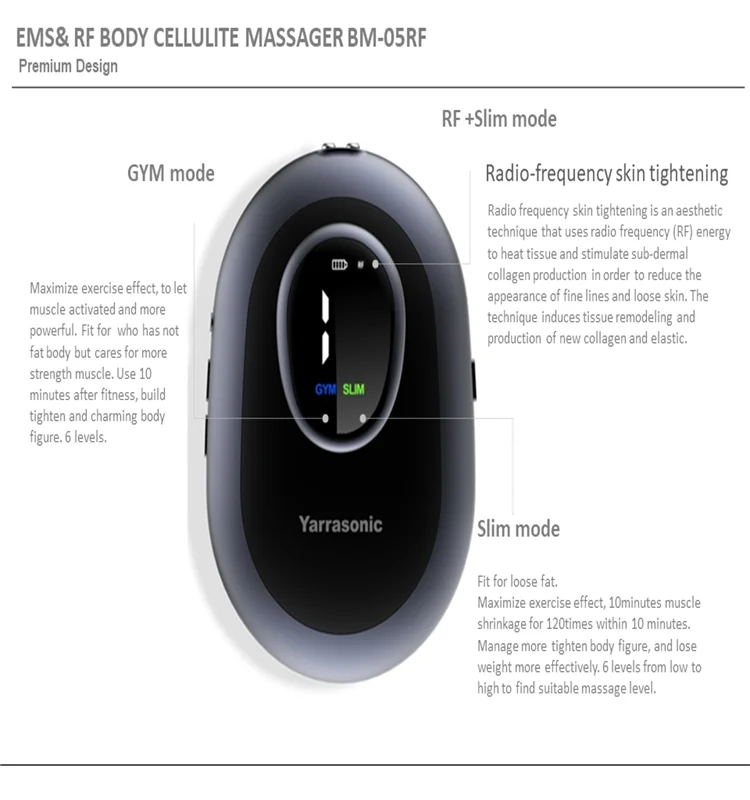 Home fitness training electric EMS infrared fat burning body heat loss handheld massager