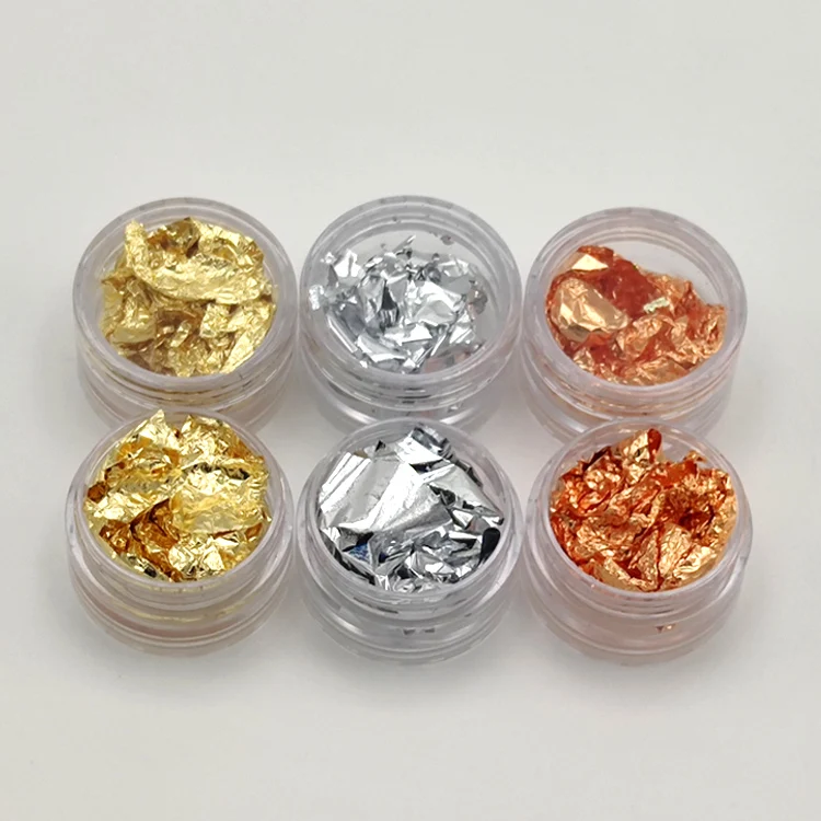 
new design gold leaf finger nail art gold foil nail art stickers for nail decoration 