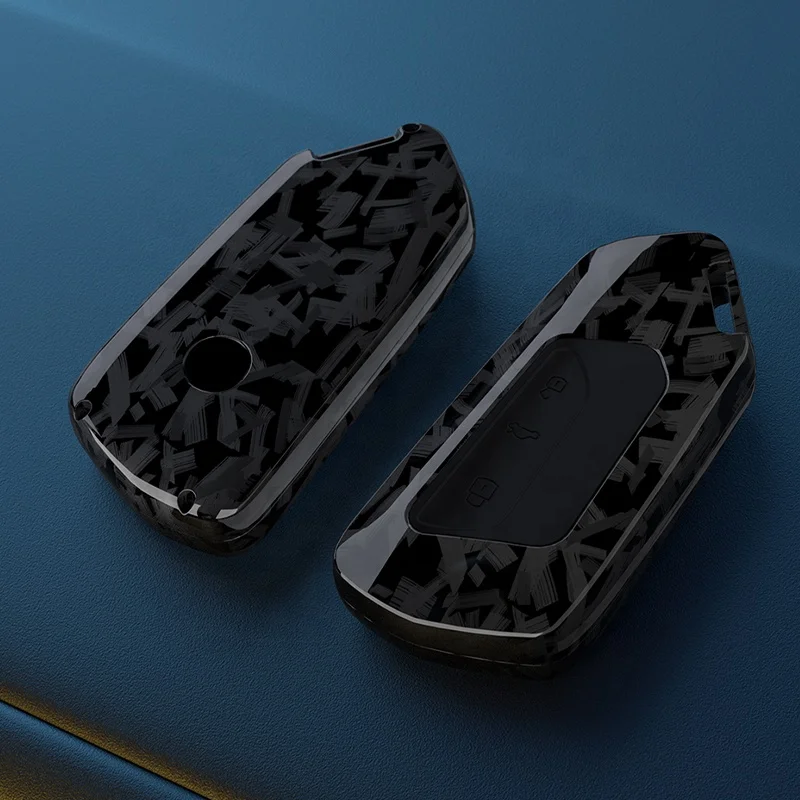 ABS+Carbon Car Key Case Cover Shell Fob For VW Volkswagen Golf 8 MK8 ID.3 ID.4 Cupra Skoda Octavia A8 SEAT Leon MK4 2020 2021