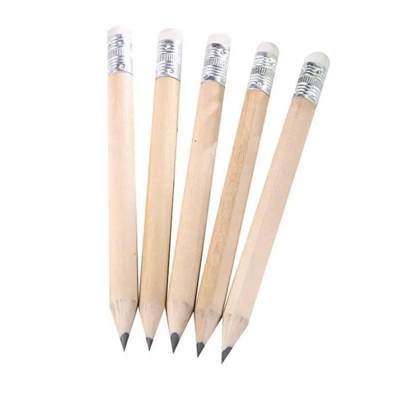 cheap Customizable Standard pencil black lead colors HB 2B hexagonal pencil with eraser cheap pencil with print