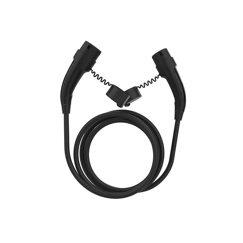 Лидер продаж, гибкое автомобильное зарядное устройство переменного тока 32 А, двойной пистолет, однофазный кабель 4 м, Зарядные разъемы Iec