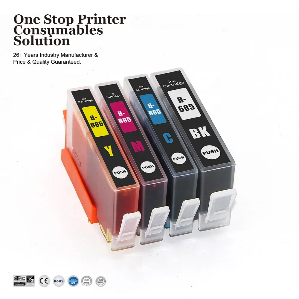 INK-POWER 685 Premium Compatible Color Inkjet Ink Cartridge for HP Deskjet 4615 4625 5525 3525 6525 Printer