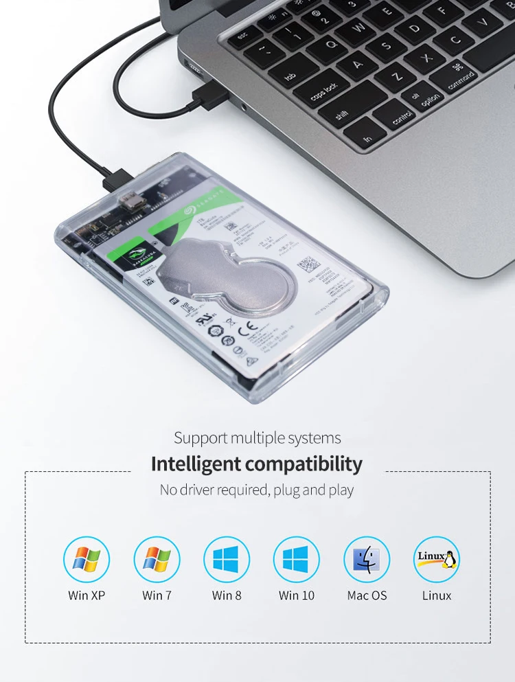 March Expo 2.5 SATA to USB 3.0 Adapter Hard Drive Enclosure for SSD Disk HDD Box Case HD External HDD Enclosure