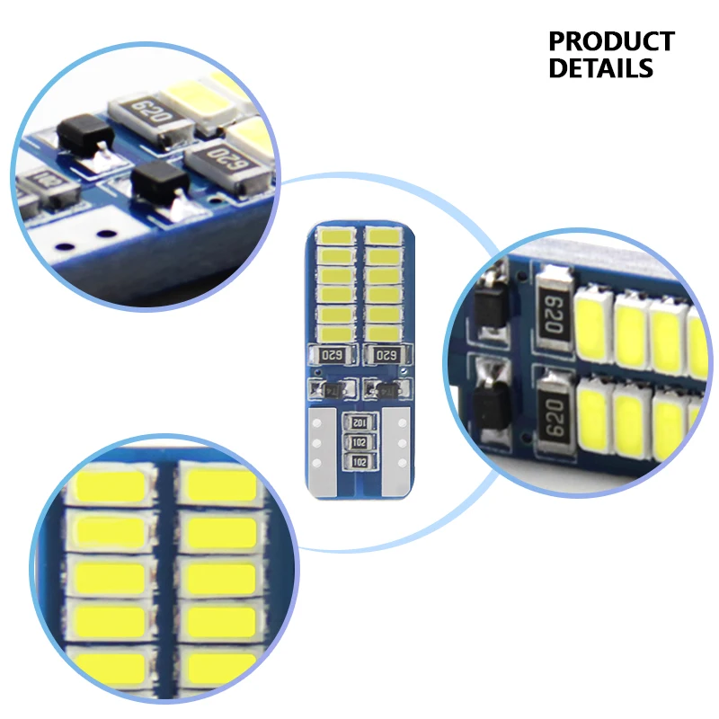 T10 W5W Led Light 194 Led T10 W5W Reading Lights Trunk Lamp Parking Car Door Lights Led Interior Bulb 12V