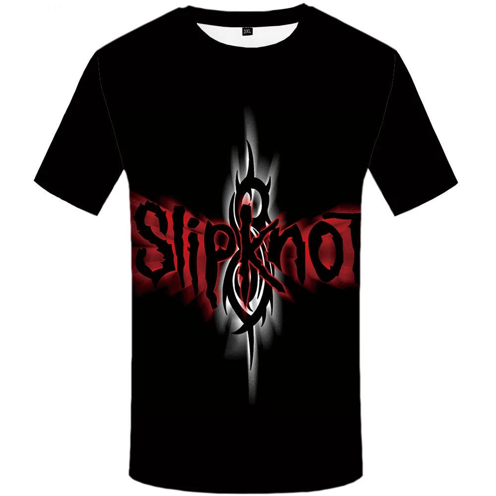 Slipknot T shirt Gothic Tshirt Punk Tops Rocking Clothes  Shirts  Tees Men Funny Hip hop Tops Rock