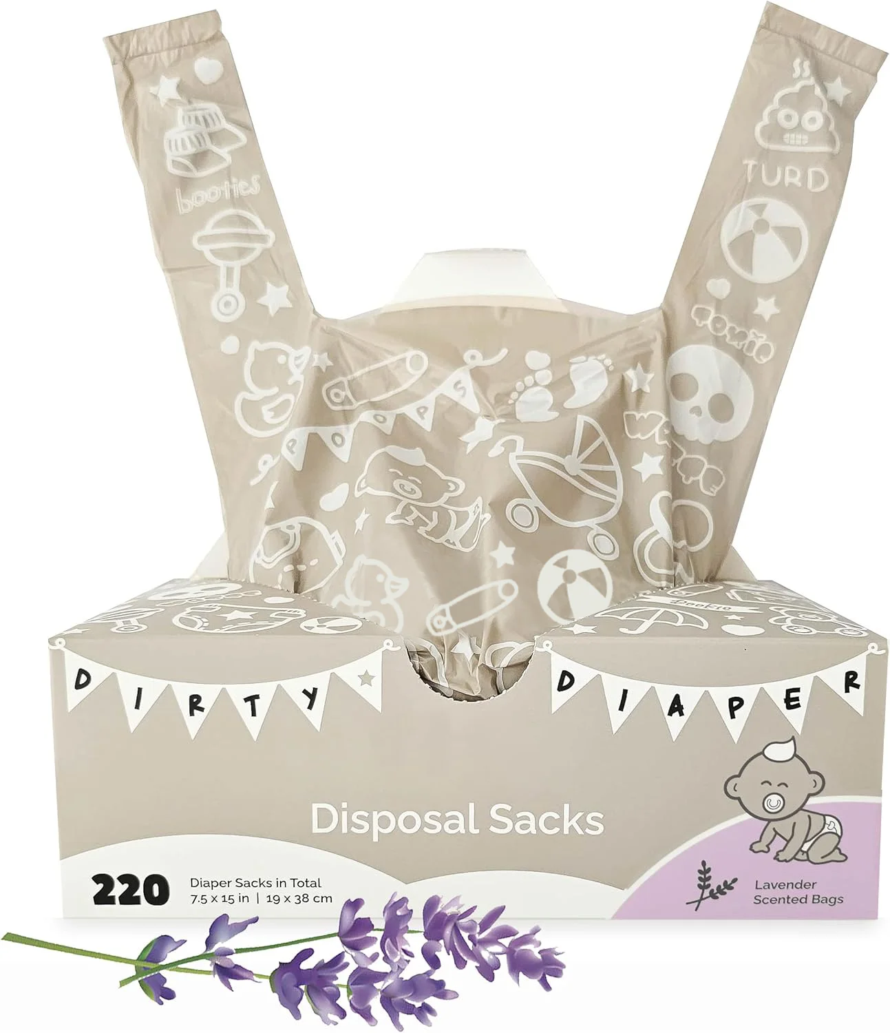 2024 New Product Eco-friendly 20% Recycled Plastic Diaper 400 Sacks Disposable Baby Happy Diaper Pail Refill Bags