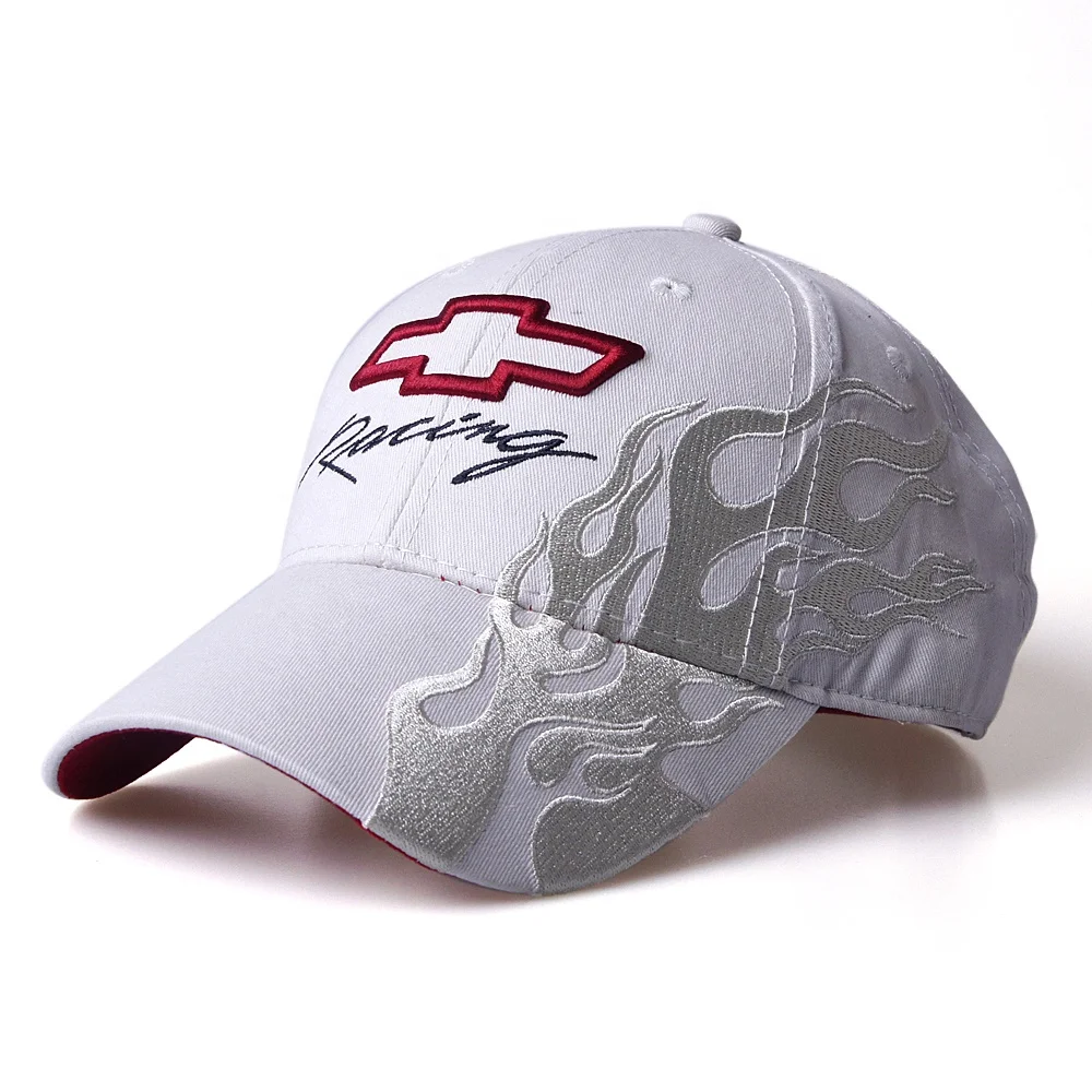 Racing Hats Sports Caps With Logo Wholesale Custom 6 Panel Curved Visor Embroidery Baseball Cap Custom Color 6-panel Hat ODM OEM