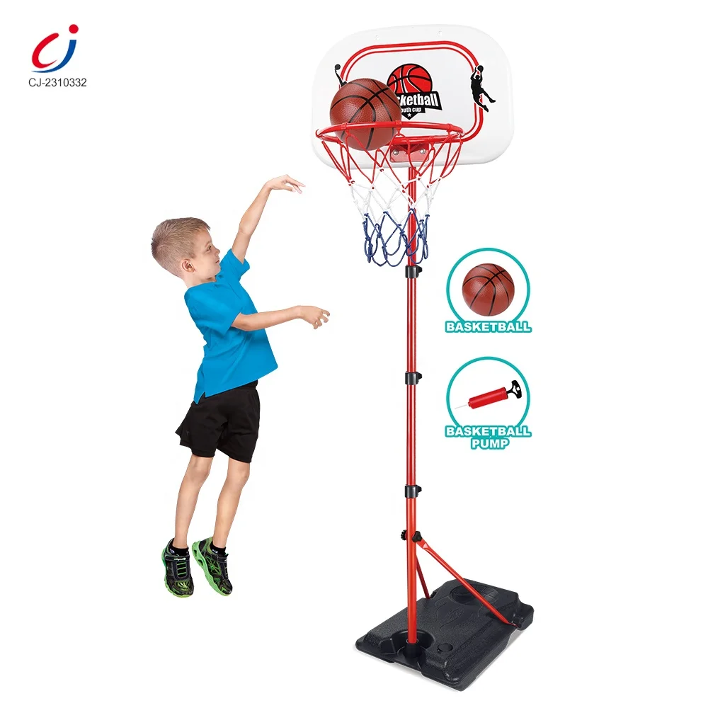 Adjustable height indoor outdoor play sport high quality kids shooter game hoop basketball stand toy