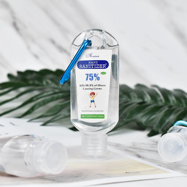 Гель для ручного санитарного оборудования с логотипом на заказ 2 унции в упаковке частная этикетка портативный маленький карман путешествий мини-гелевый экологичный